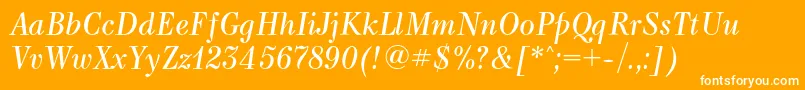 KuzanyancItalic Font – White Fonts on Orange Background