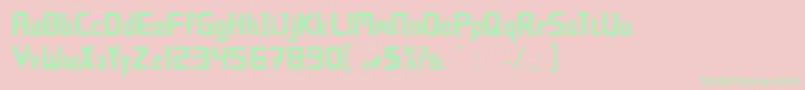BoldfacelieRegular Font – Green Fonts on Pink Background