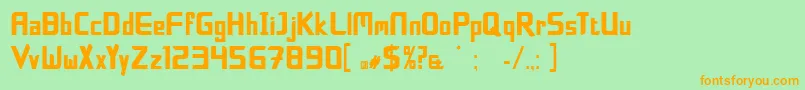 BoldfacelieRegular Font – Orange Fonts on Green Background