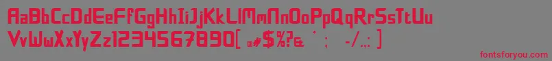 BoldfacelieRegular Font – Red Fonts on Gray Background