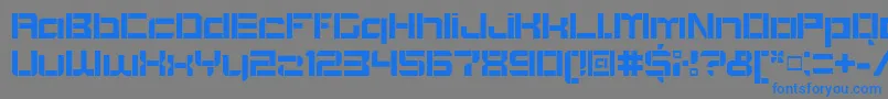 Шрифт BlockoutOpenbold – синие шрифты на сером фоне