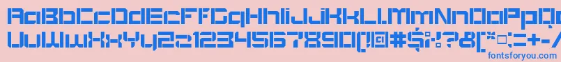 BlockoutOpenbold Font – Blue Fonts on Pink Background