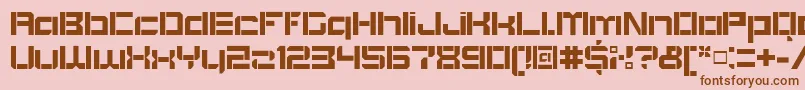BlockoutOpenbold-fontti – ruskeat fontit vaaleanpunaisella taustalla