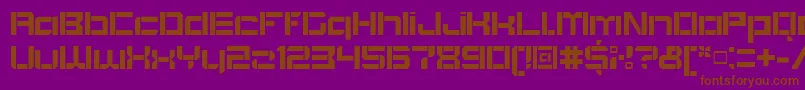 フォントBlockoutOpenbold – 紫色の背景に茶色のフォント