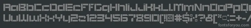 BlockoutOpenbold-fontti – harmaat kirjasimet mustalla taustalla