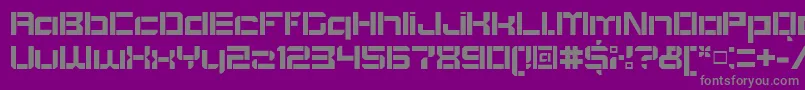 BlockoutOpenbold-fontti – harmaat kirjasimet violetilla taustalla