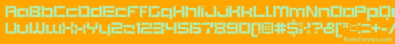 Czcionka BlockoutOpenbold – zielone czcionki na pomarańczowym tle