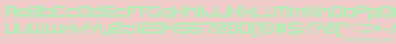BlockoutOpenbold-Schriftart – Grüne Schriften auf rosa Hintergrund