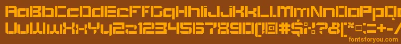 Fonte BlockoutOpenbold – fontes laranjas em um fundo marrom