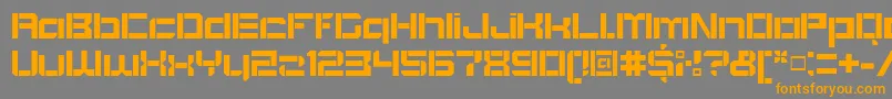 BlockoutOpenbold Font – Orange Fonts on Gray Background