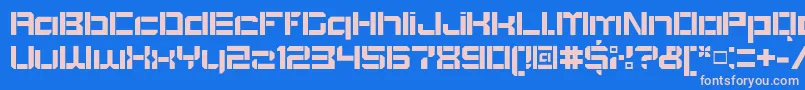 Шрифт BlockoutOpenbold – розовые шрифты на синем фоне
