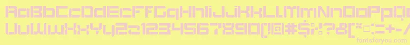 BlockoutOpenbold Font – Pink Fonts on Yellow Background