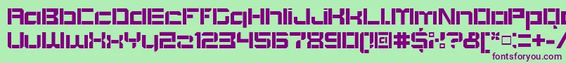 Шрифт BlockoutOpenbold – фиолетовые шрифты на зелёном фоне