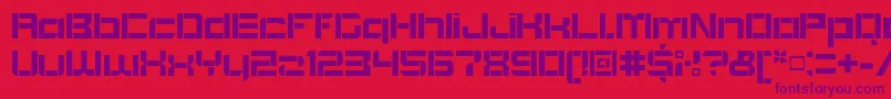 BlockoutOpenbold Font – Purple Fonts on Red Background