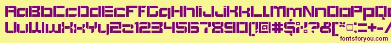 BlockoutOpenbold Font – Purple Fonts on Yellow Background