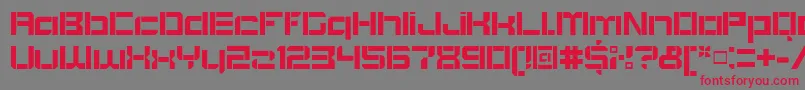 フォントBlockoutOpenbold – 赤い文字の灰色の背景