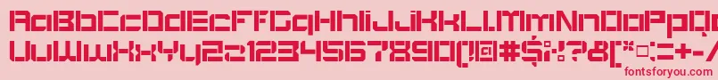 BlockoutOpenbold Font – Red Fonts on Pink Background