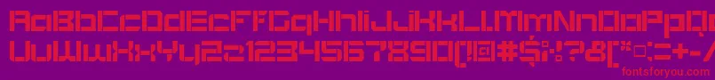 フォントBlockoutOpenbold – 紫の背景に赤い文字