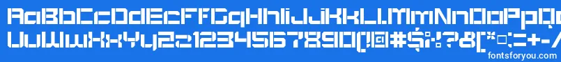 BlockoutOpenbold Font – White Fonts on Blue Background