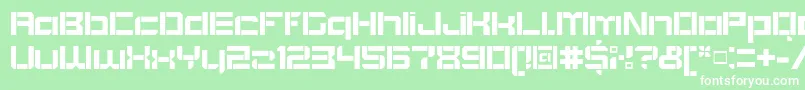 BlockoutOpenbold-Schriftart – Weiße Schriften auf grünem Hintergrund