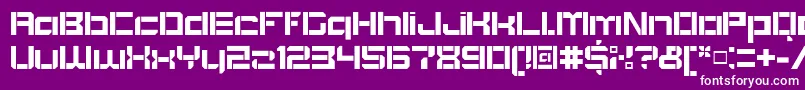 Шрифт BlockoutOpenbold – белые шрифты на фиолетовом фоне