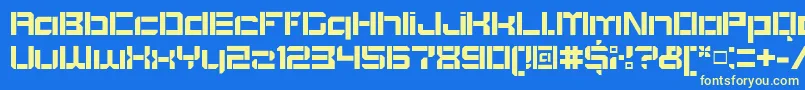 Шрифт BlockoutOpenbold – жёлтые шрифты на синем фоне