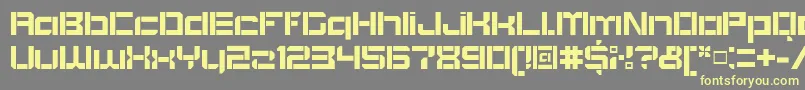 BlockoutOpenbold-Schriftart – Gelbe Schriften auf grauem Hintergrund