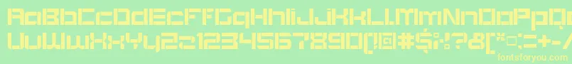 BlockoutOpenbold Font – Yellow Fonts on Green Background