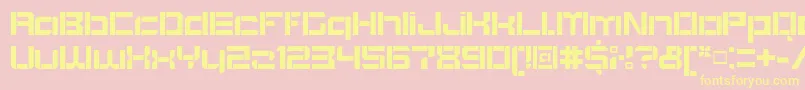 BlockoutOpenbold-fontti – keltaiset fontit vaaleanpunaisella taustalla