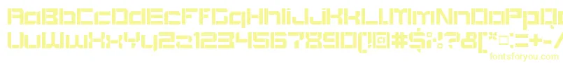 BlockoutOpenbold-fontti – keltaiset fontit valkoisella taustalla