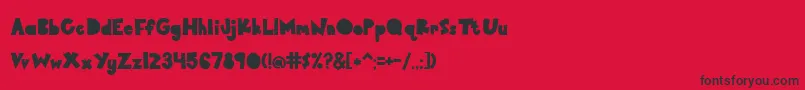 PaperCutout Font – Black Fonts on Red Background