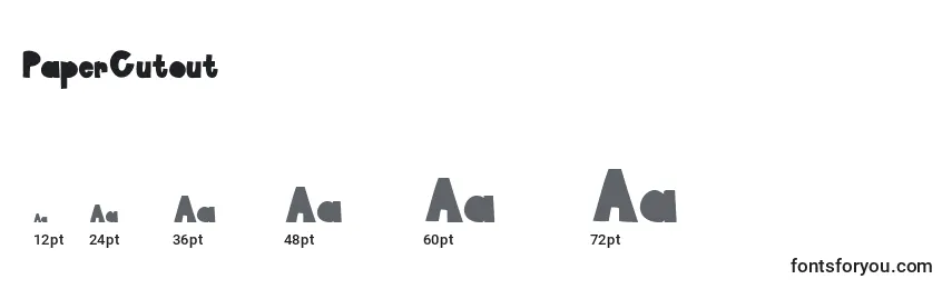 PaperCutout Font Sizes