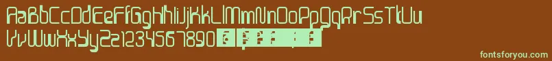 Czcionka SanjayaEpoch – zielone czcionki na brązowym tle
