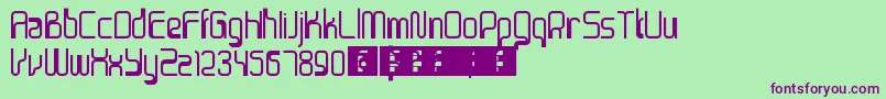 SanjayaEpoch Font – Purple Fonts on Green Background