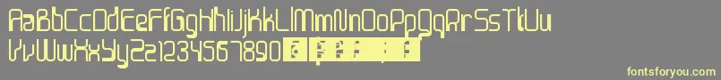 SanjayaEpoch Font – Yellow Fonts on Gray Background