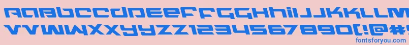 Northstarleft Font – Blue Fonts on Pink Background