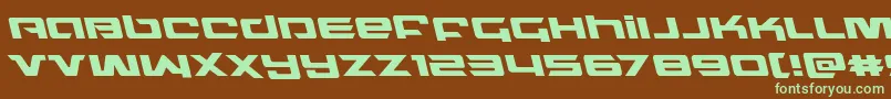 Northstarleft Font – Green Fonts on Brown Background