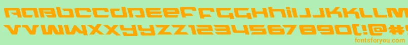 Northstarleft Font – Orange Fonts on Green Background