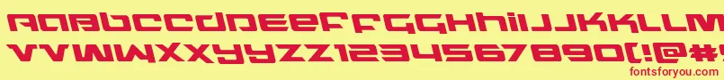 Northstarleft Font – Red Fonts on Yellow Background