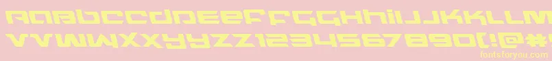 Northstarleft Font – Yellow Fonts on Pink Background