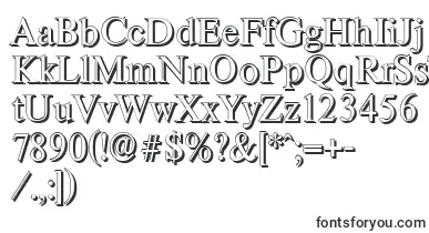 ThamesshadowRegular font – multiline Fonts