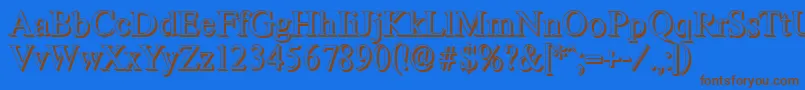 More about ThamesshadowRegular Font ThamesshadowRegular Font – Brown Fonts on Blue Background