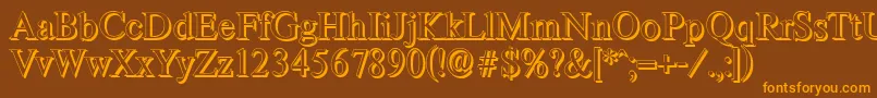 fuente ThamesshadowRegular – Fuentes Naranjas Sobre Fondo Marrón