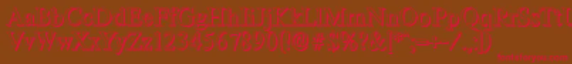 ThamesshadowRegular Font – Red Fonts on Brown Background