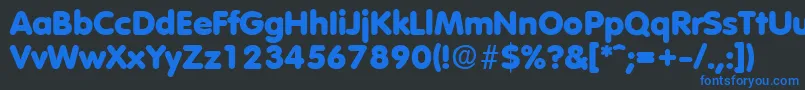 VolkswagenExtrabold Font – Blue Fonts on Black Background