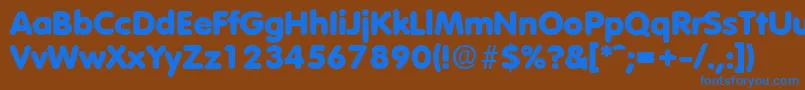 VolkswagenExtrabold Font – Blue Fonts on Brown Background