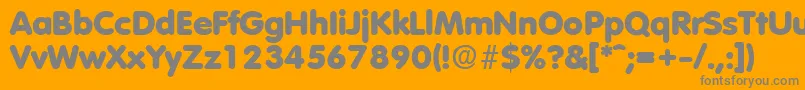 フォントVolkswagenExtrabold – オレンジの背景に灰色の文字