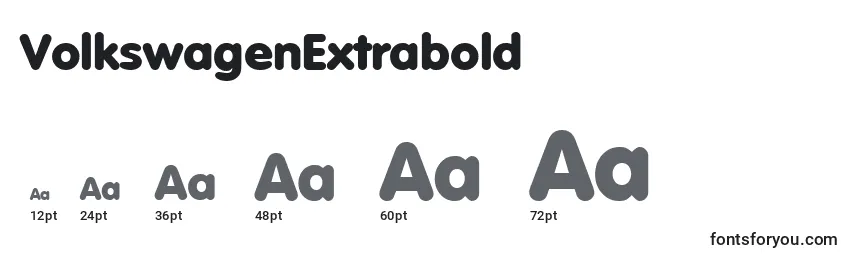 VolkswagenExtrabold Font Sizes