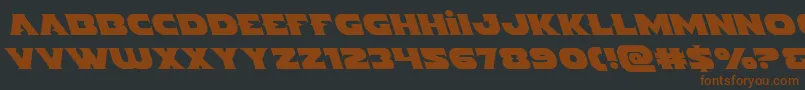 Indigodemonleft-fontti – ruskeat fontit mustalla taustalla