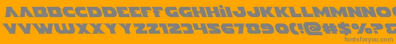 Indigodemonleft Font – Gray Fonts on Orange Background